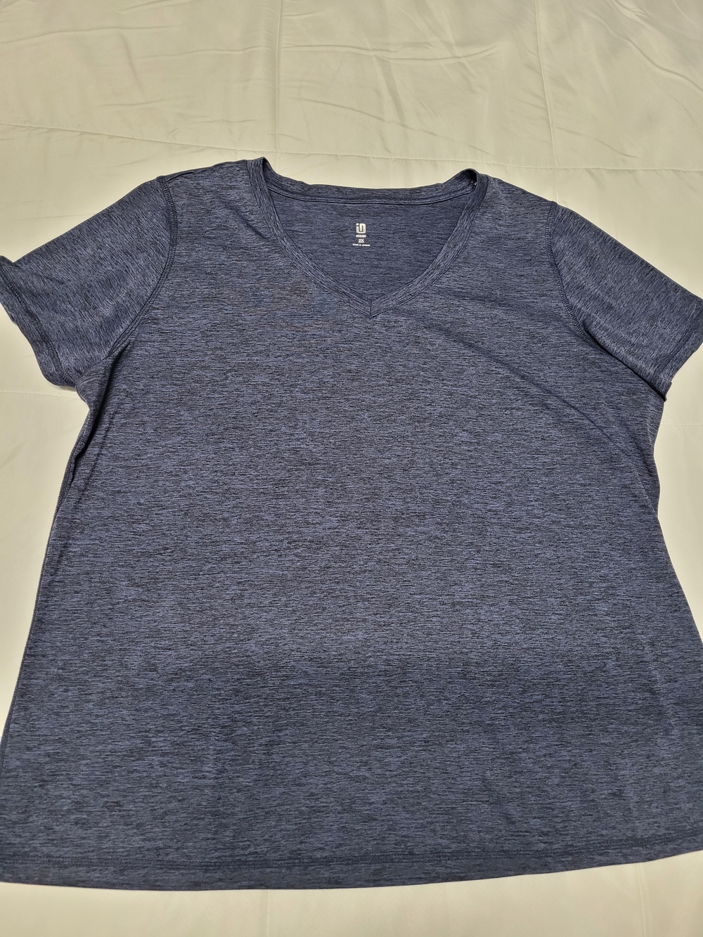 Ideology Heather Navy V-Neck Short Sleeve Tee